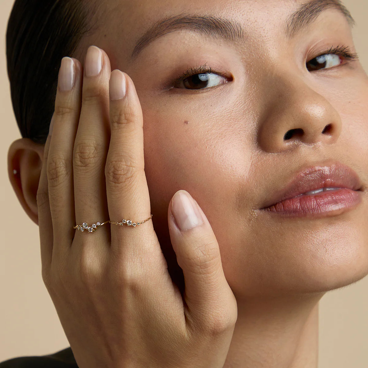 Diamond Cluster Ring in Solid Gold