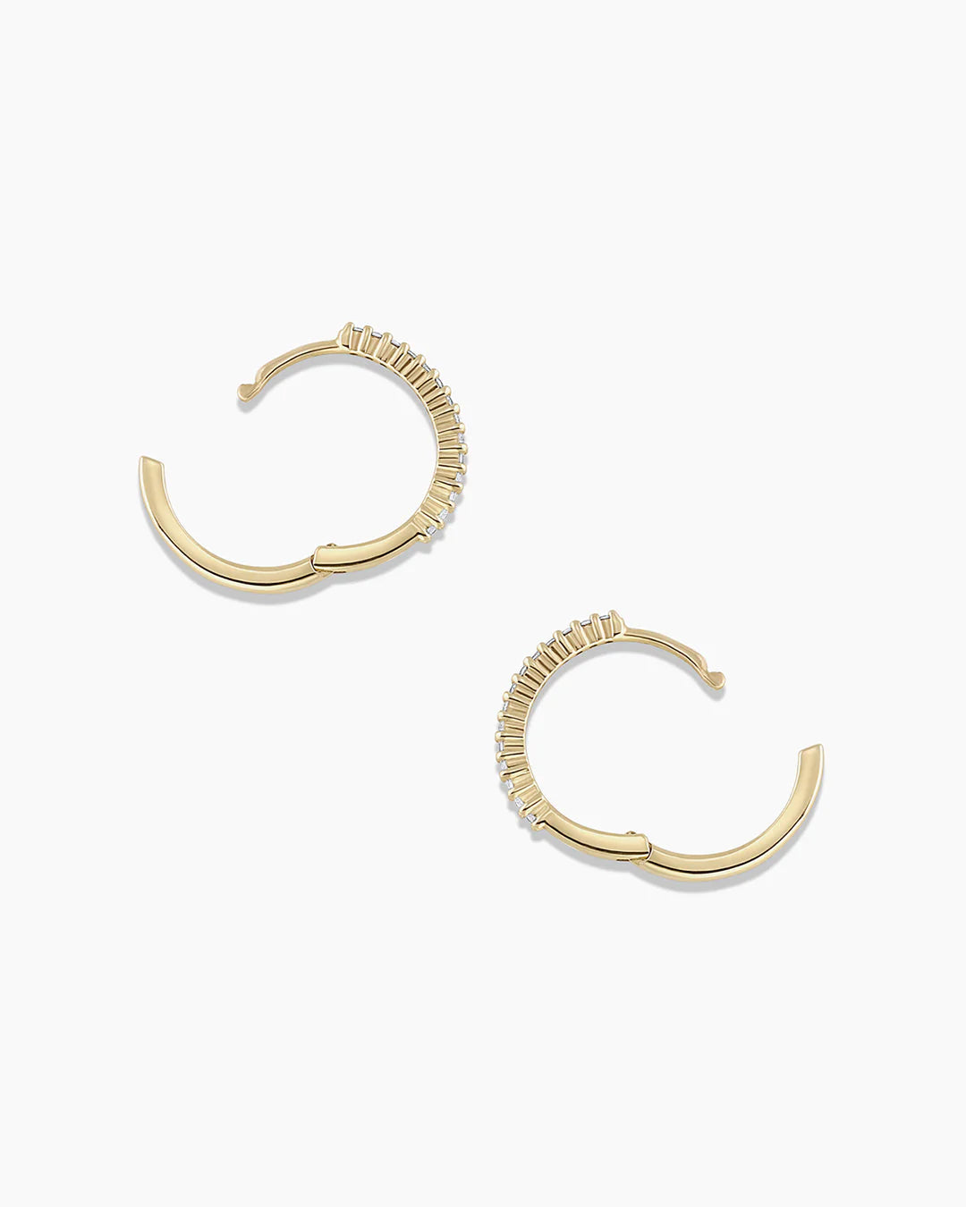 14K Diamond Pavé Huggies