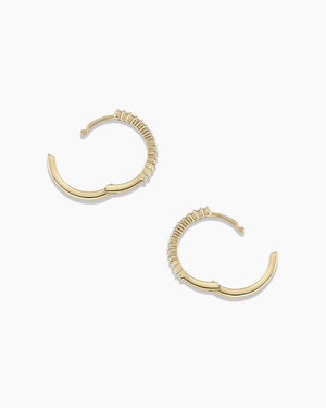 14K Diamond Pavé Huggies