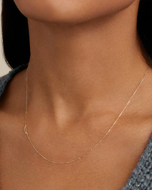 14K Gold Alphabet Necklace NikNenz™ Premium Gold & Diamonds