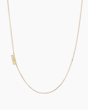 14K Gold Alphabet Necklace NikNenz™ Premium Gold & Diamonds