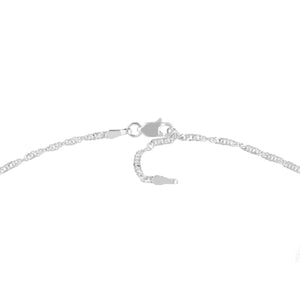1.7Mm Adjustable Singapore Chain Ankle Anklet REAL 14K White Gold 10"