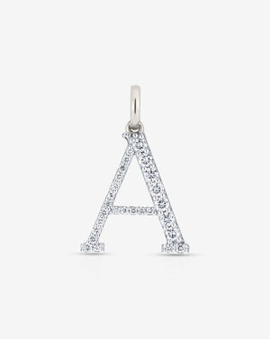 Exquisite Large Diamond Initial Pendant - Personalize Your Elegance.