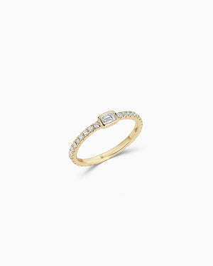 14K Lab Grown Diamond Emerald Eternity Ring