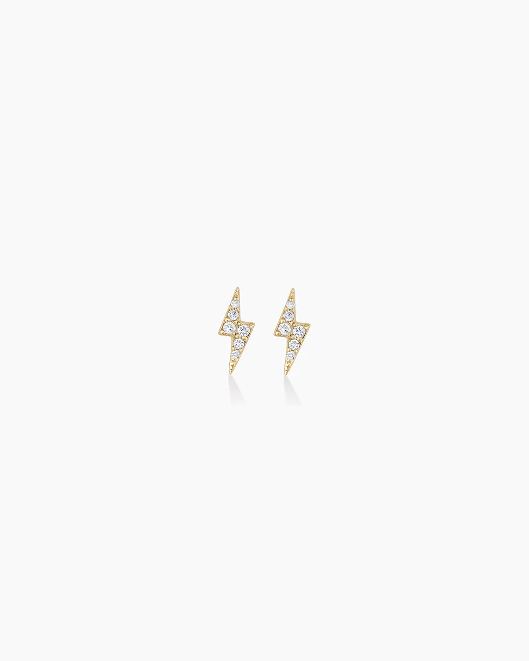 14K Diamond Lightning Studs