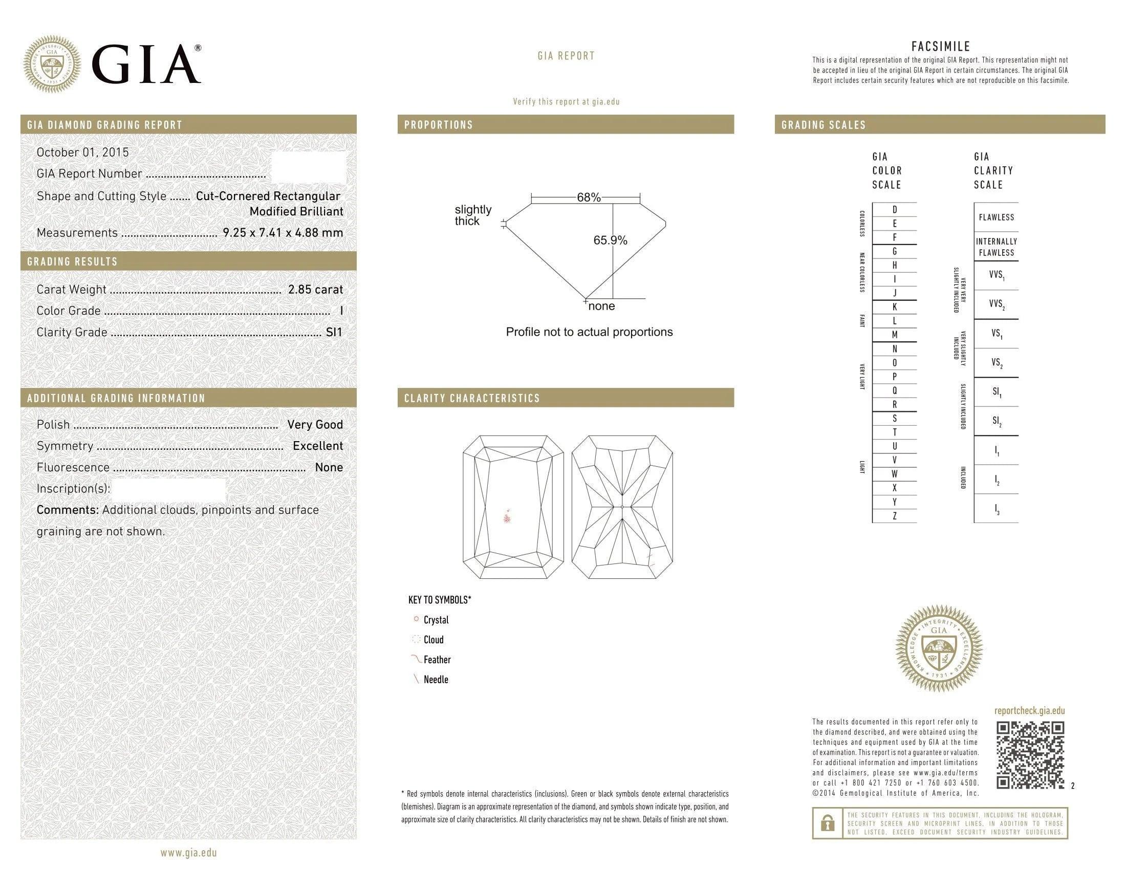 2.85 Carat Exquisite Natural Diamond in Whisper Thin® Setting.