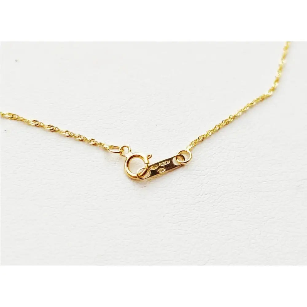 18K Gold Anklet (750/1000) Singapore Link – Solid Yellow Gold Ankle Chain – 18-Karat Women'S Ankle Bracelet – Gift for Women