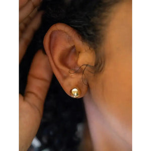 18K Gold Coated Ball Earrings