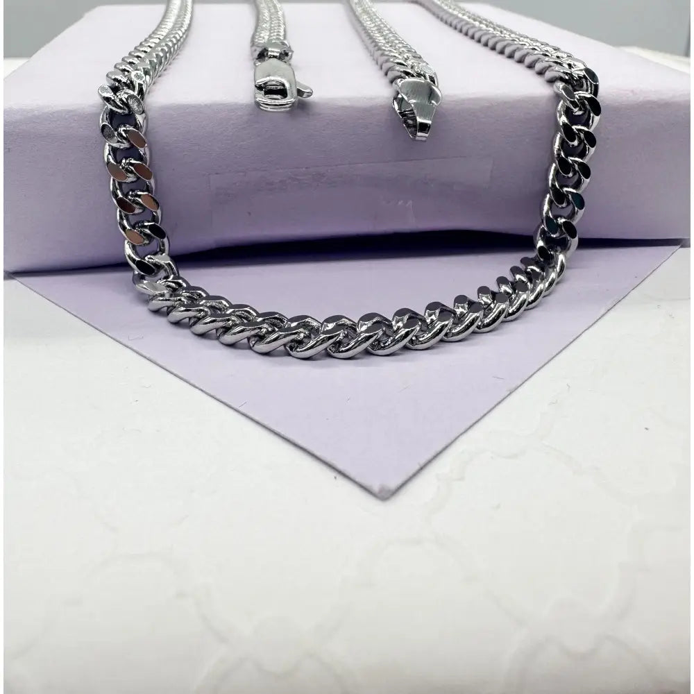 18K Gold Filled Cuban Link Chain: 6Mm Miami Curb Necklace