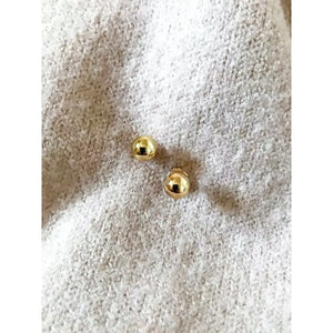 18Kt Gold Filled Ball Stud Earrings, Hypoallergenic, 6Mm