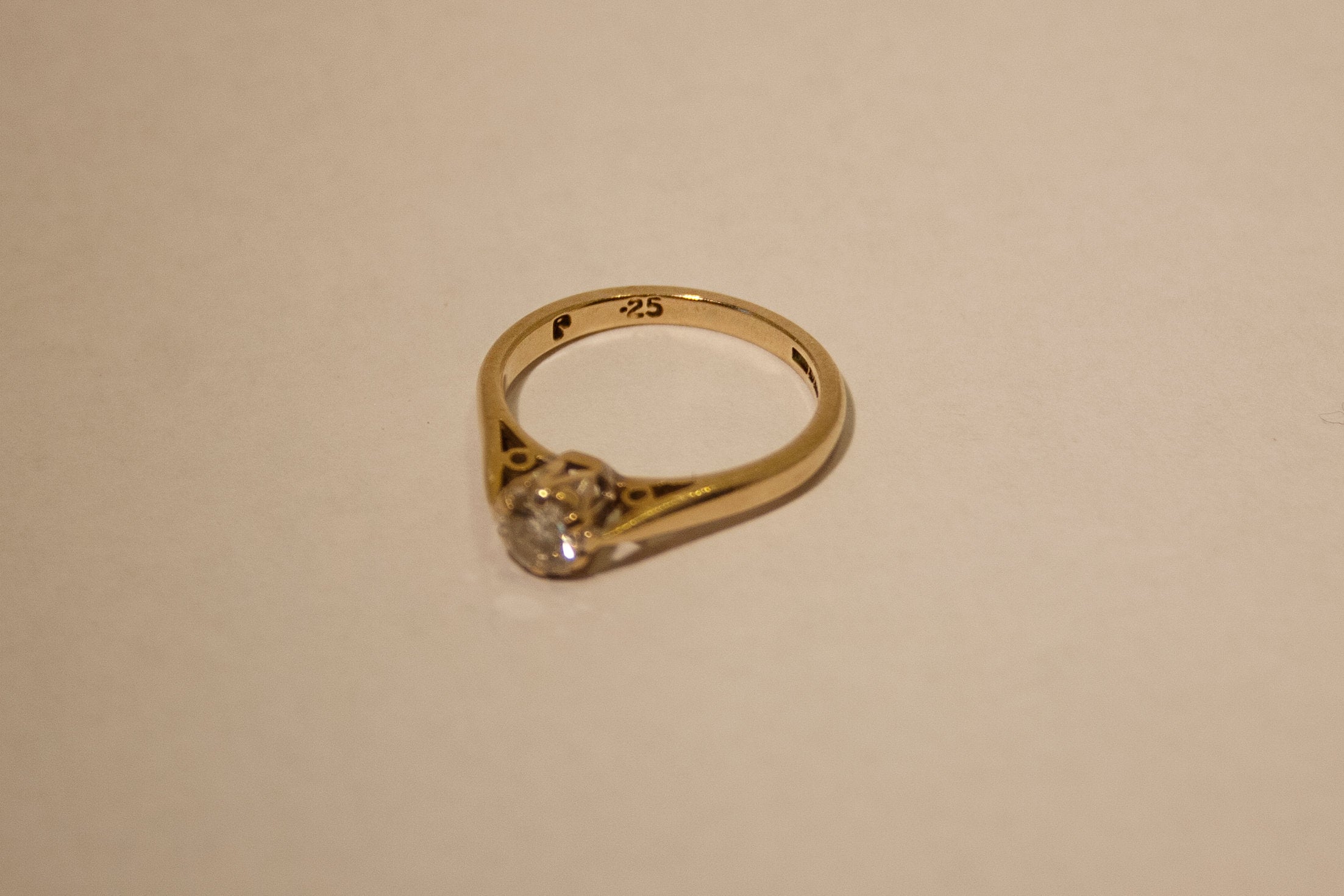 Cathedral - Gold and Solitaire Diamond Engagement Ring