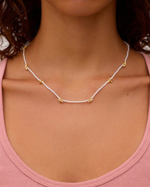 Starfish Pearl Necklace NikNenz™ Premium Gold & Diamonds