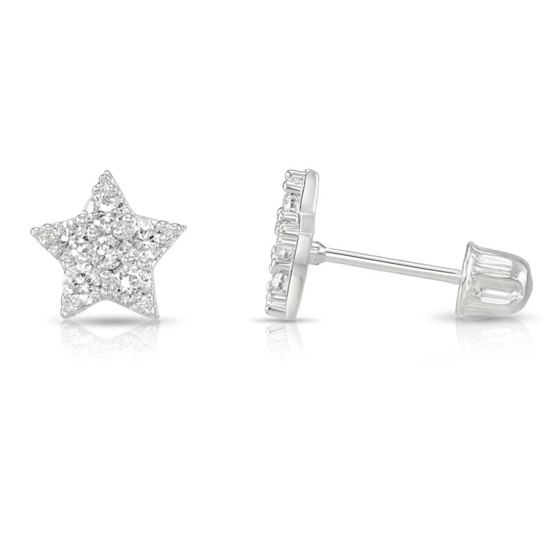 Dazzling 14K Gold Star Shaped Stud Earrings - Perfect for Everyday Elegance!.