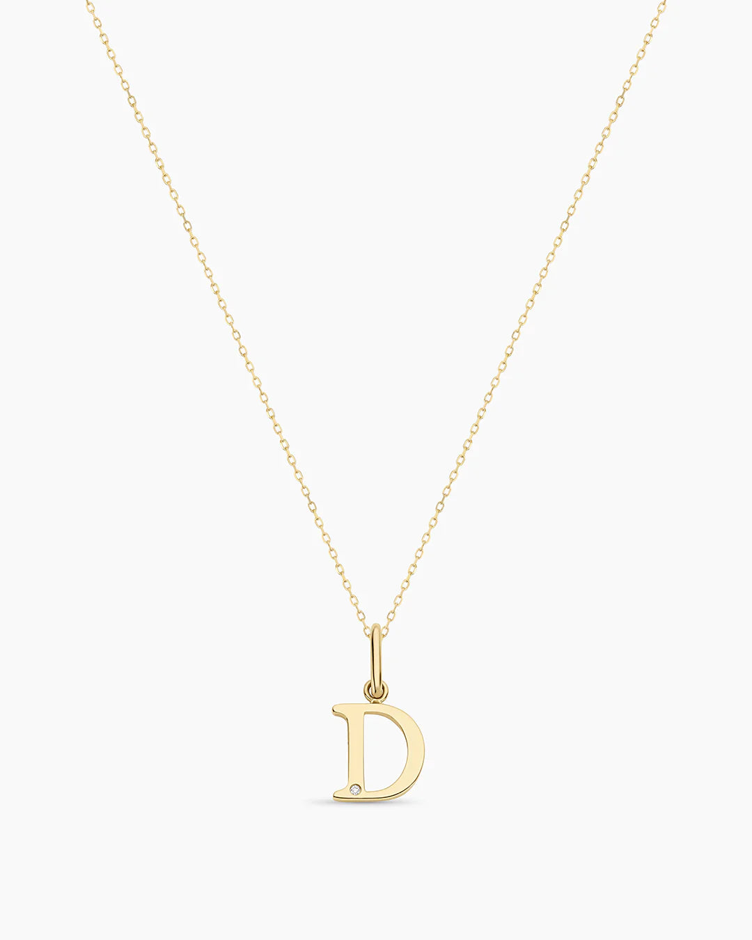 Diamond Vintage Alphabet Charm Necklace