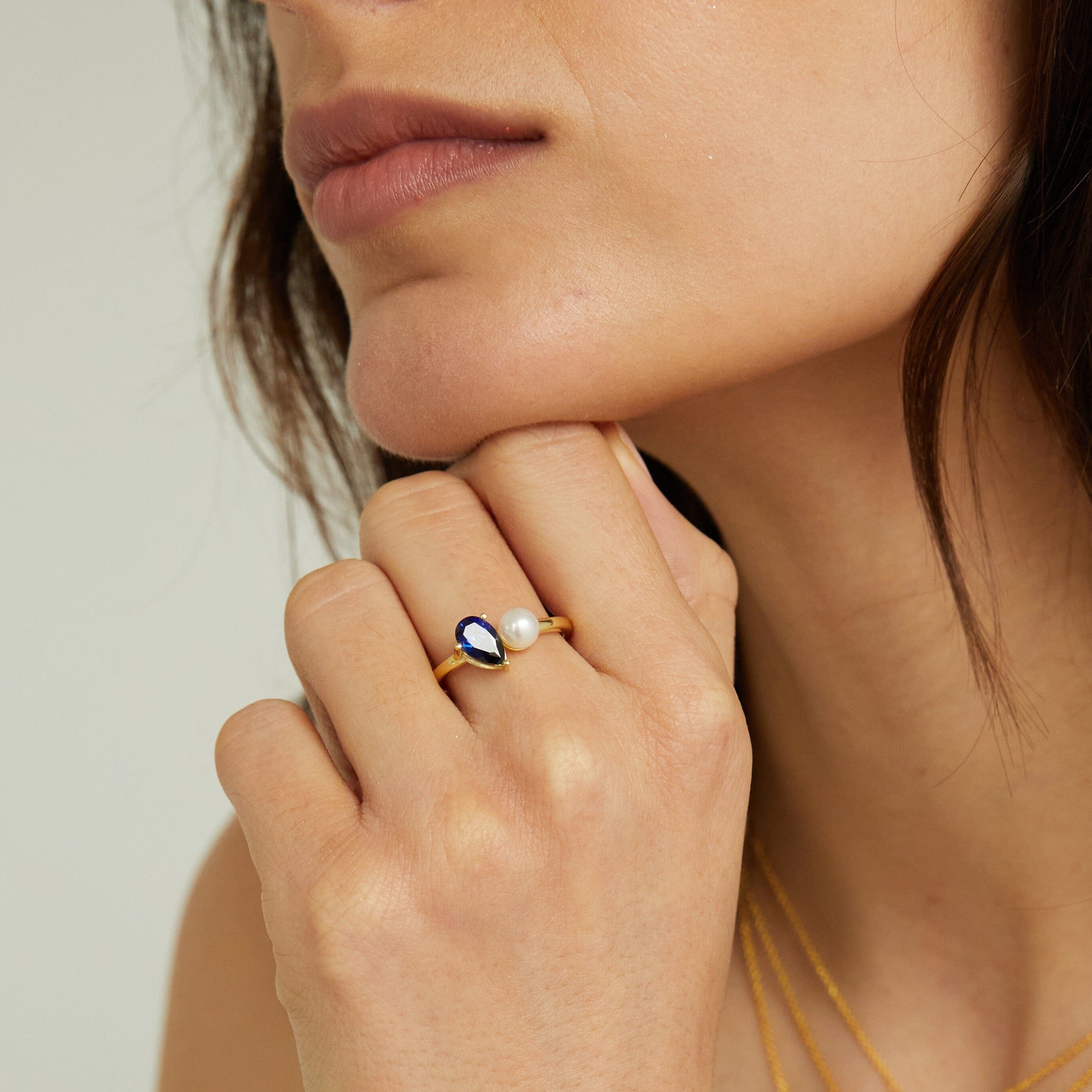 Pearl Toi Et Moi Ring NikNenz™ Premium Gold & Diamonds