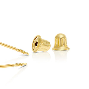 10K Yellow Gold Dainty Bow Stud Earrings