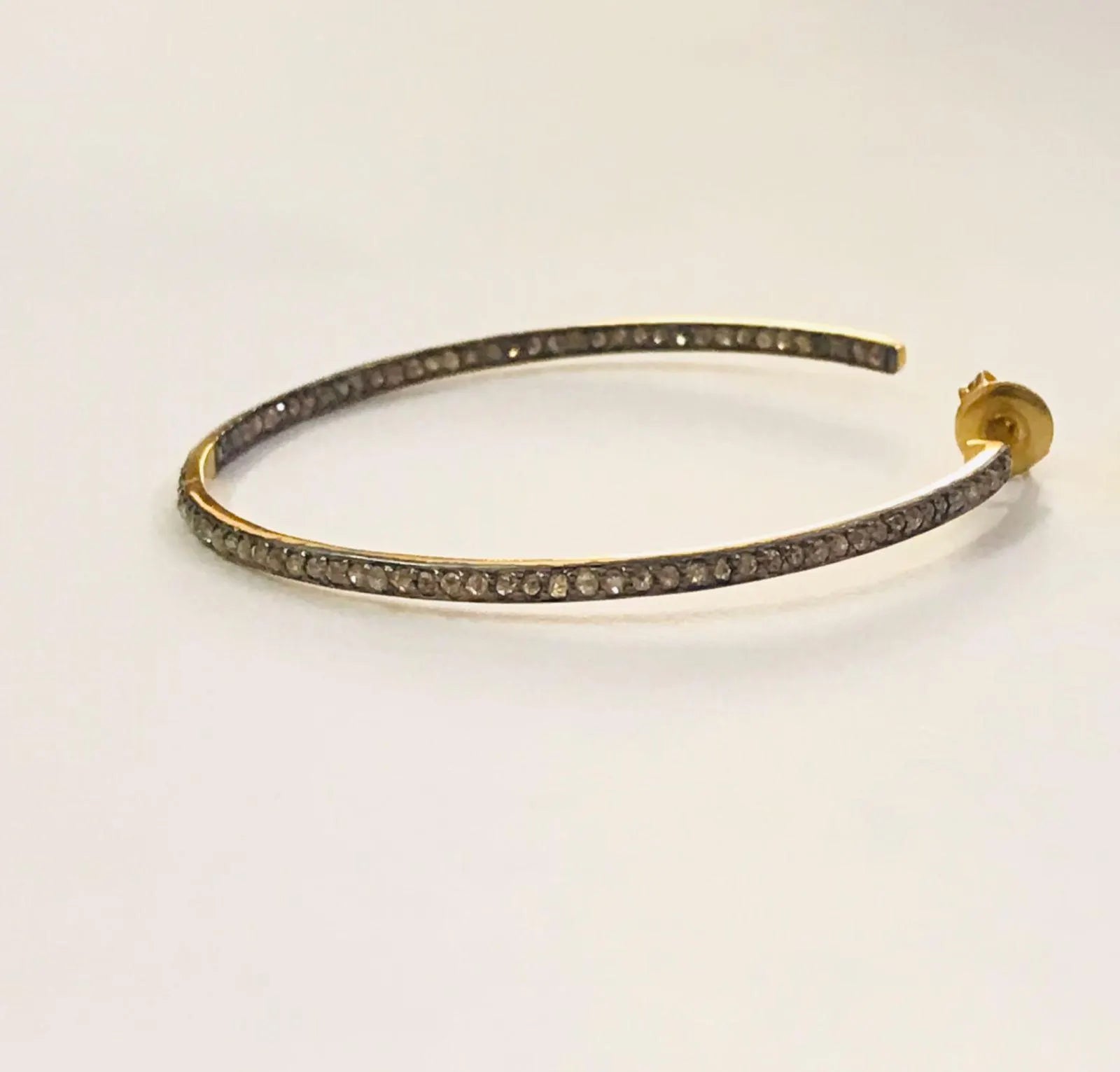 Elegant Pave Diamond Hoop Earrings: Handmade Sterling Silver Statement Jewelry for Special Occasions