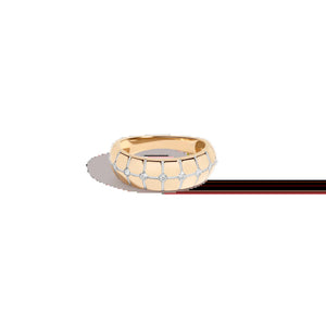 Lab Grown White Sapphire Matrix Ring NikNenz™ Premium Gold & Diamonds