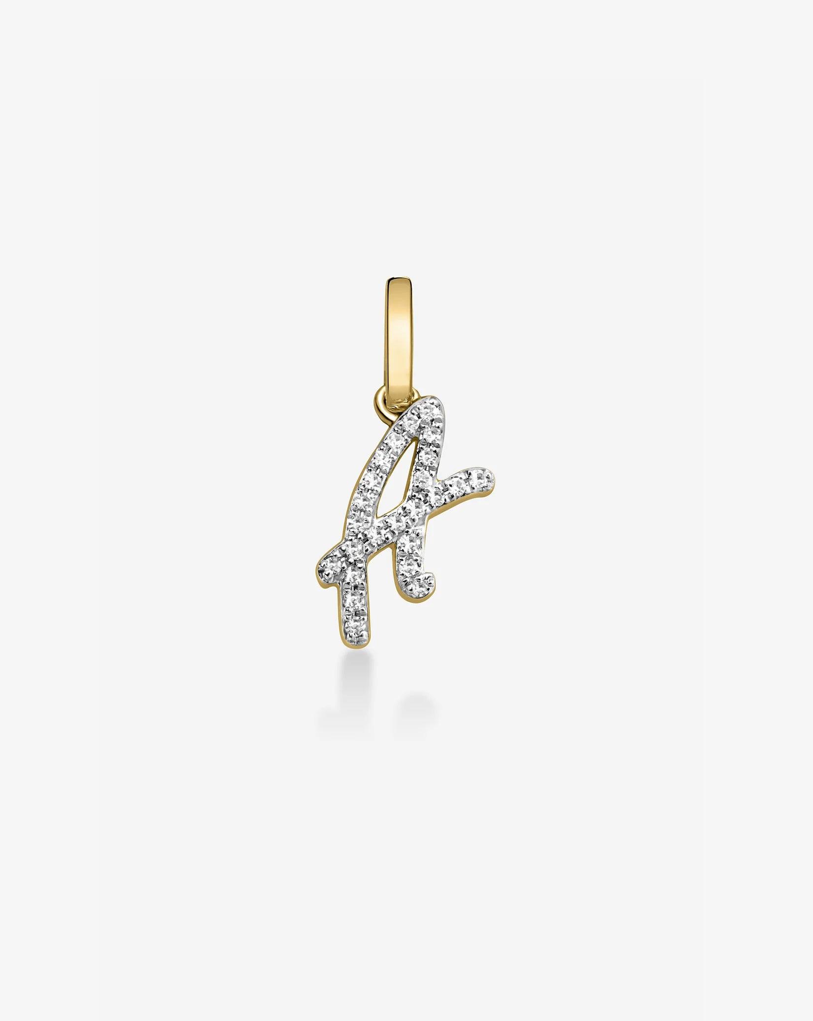 Elegant Diamond Initial Pendant - Personalize Your Style!.
