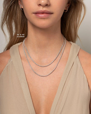 Timeless Elegance: Classic Diamond Tennis Necklace.