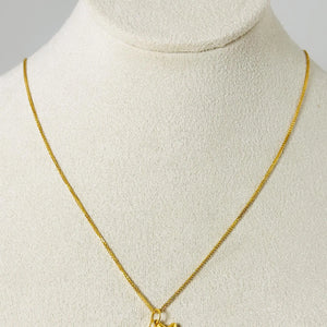 Minimalist 24K Solid Gold Necklace, Handmade Yellow Gold