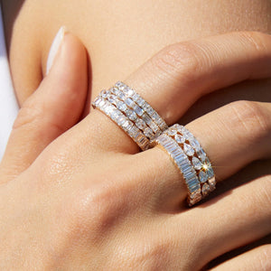 Princess Cut Lab Grown Diamond Eternity Ring NikNenz™ Premium Gold & Diamonds