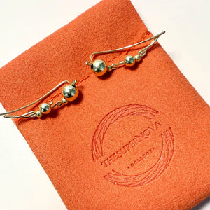 Gold Ear Climbers, Minimalist Handmade Jewelry Gift for Her