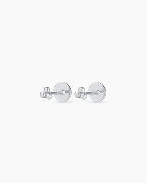 14K Gold Trio Flat Back Studs
