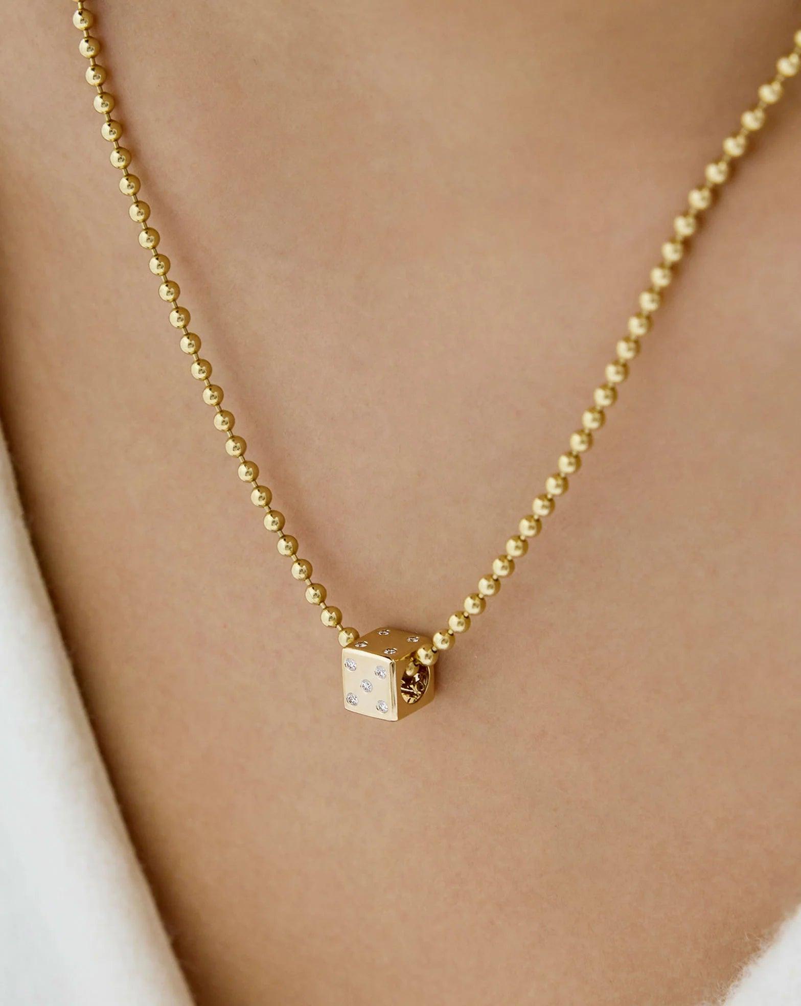 Eternity Bead with Dazzling Diamond Dice Design.