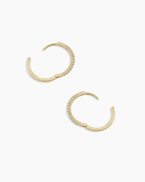 14K Diamond Pavé Huggies