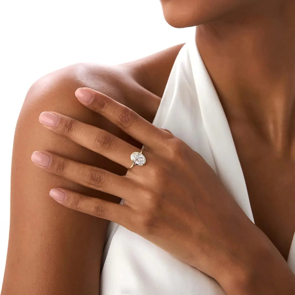 2.00 Ctw Oval Lab Diamond 14K Gold Solitaire Engagement Ring