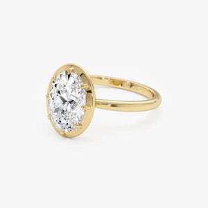2.00 Ctw Oval Lab Diamond 14K Gold Solitaire Engagement Ring