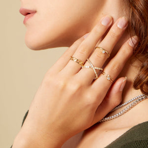 Open Link Ring NikNenz™ Premium Gold & Diamonds