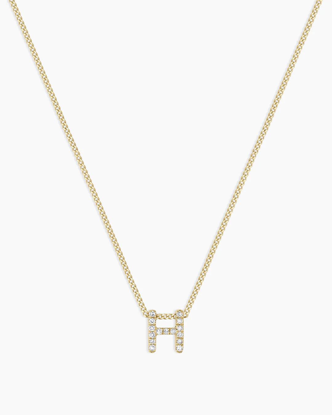 14K Diamond Alphabet Necklace