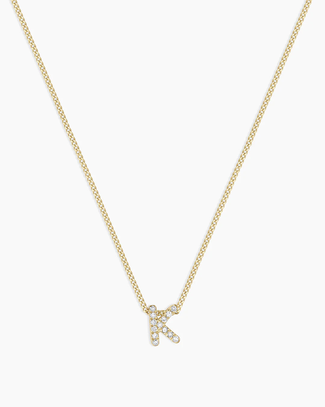 14K Diamond Alphabet Necklace