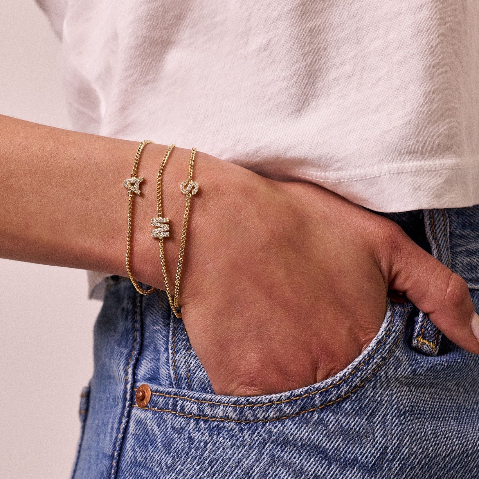 Initial Bracelet NikNenz™ Premium Gold & Diamonds