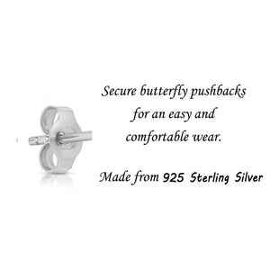 Sterling Silver CZ Small Open Peace Sign Stud Earrings – Trendy & Elegant Accessory.