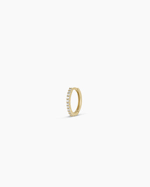 14K Diamond Pavé Single Huggie