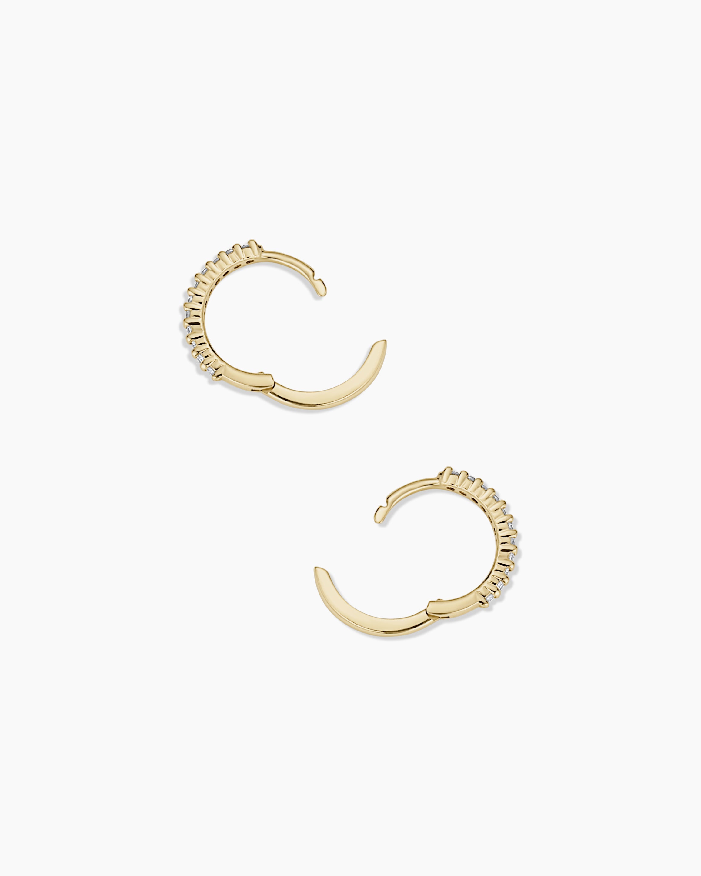14K Diamond Pavé Huggies