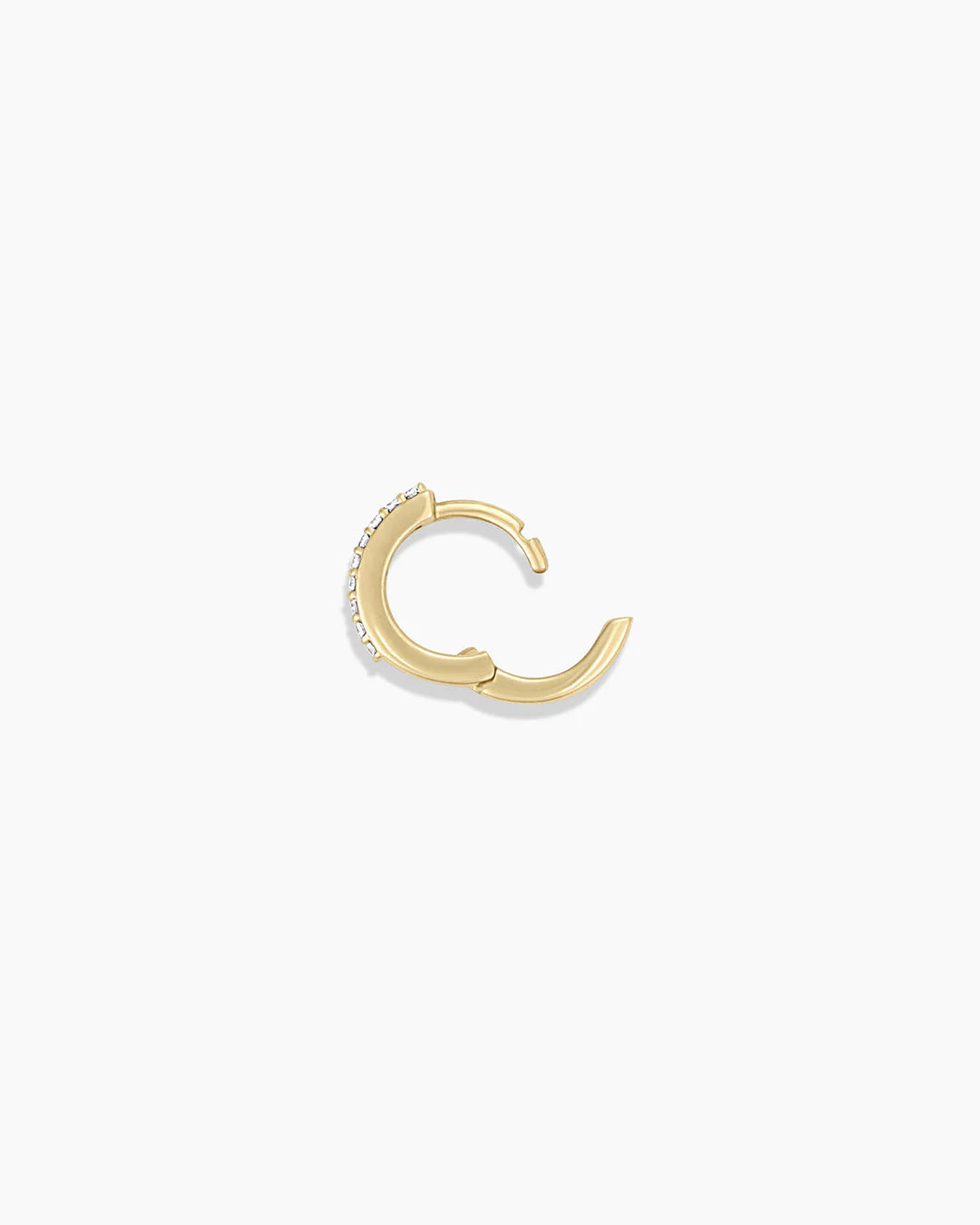 14K Diamond Double down Single Huggie