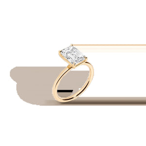 3Ct Emerald Lab Grown Diamond Solitaire Ring NikNenz™ Premium Gold & Diamonds