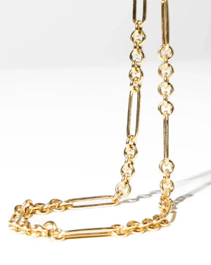 Elegant Mixed Link Chain Necklace for Effortless Style.