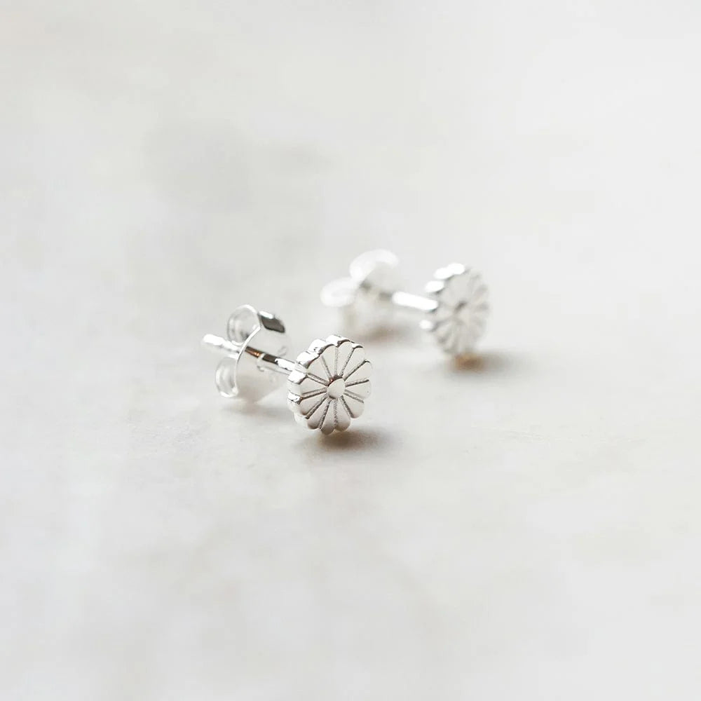 Daisy Bloom Stud Earrings Sterling Silver