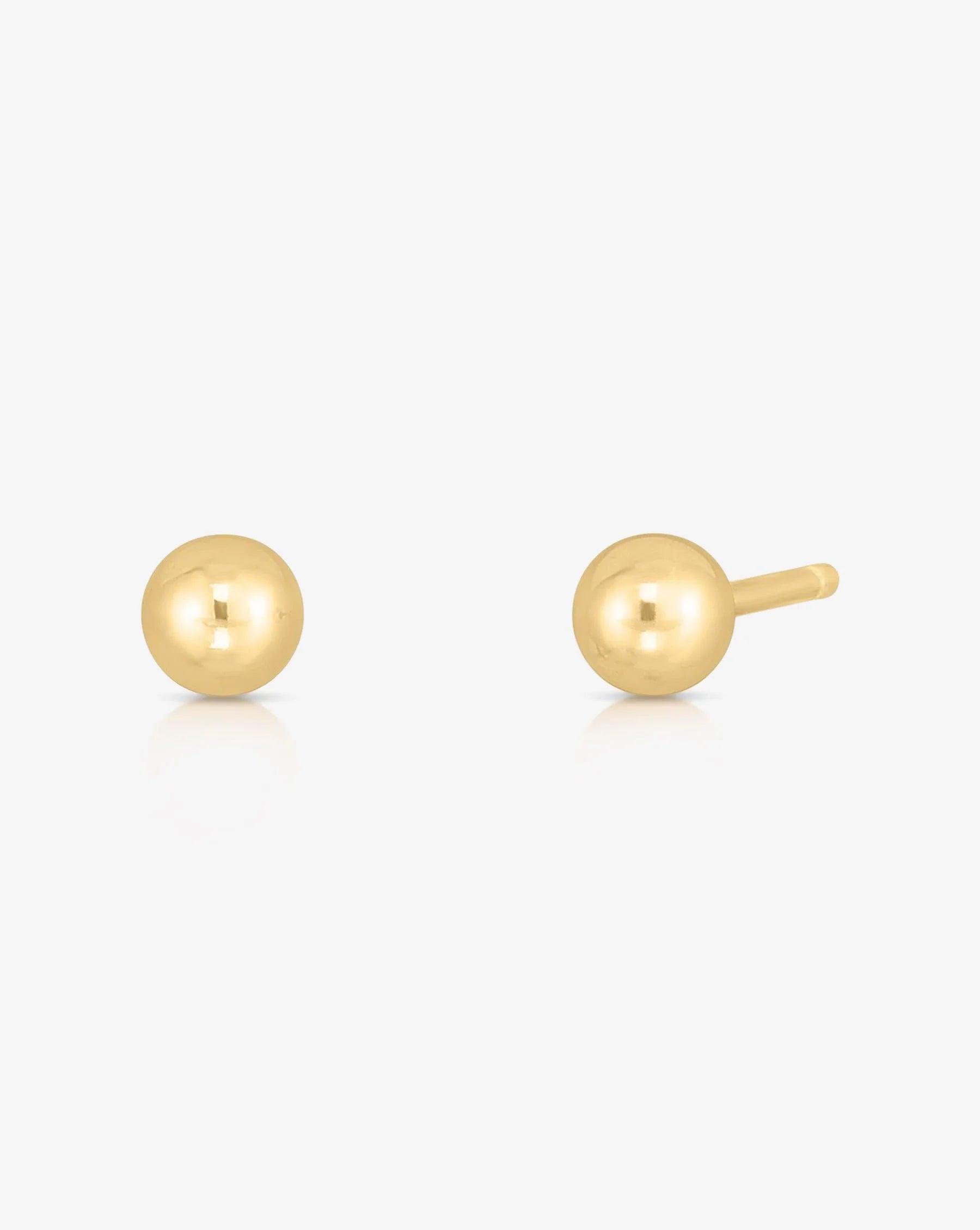 Elegant Petite Gold Stud Earrings.