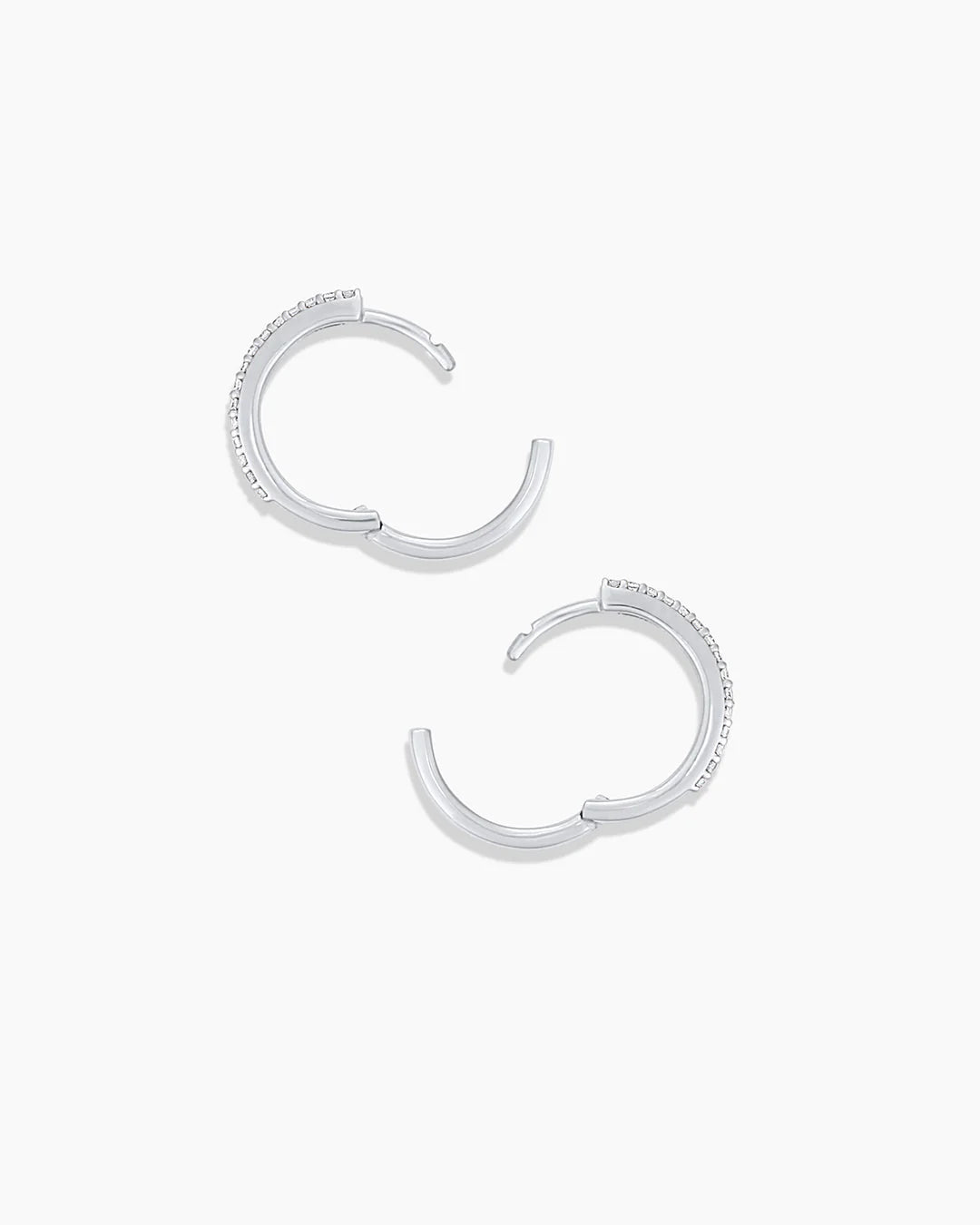 14K Diamond Double down Huggies