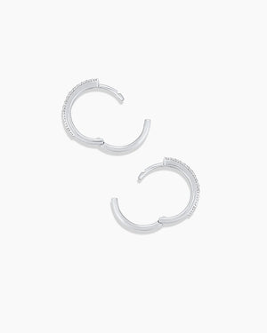 14K Diamond Double down Huggies