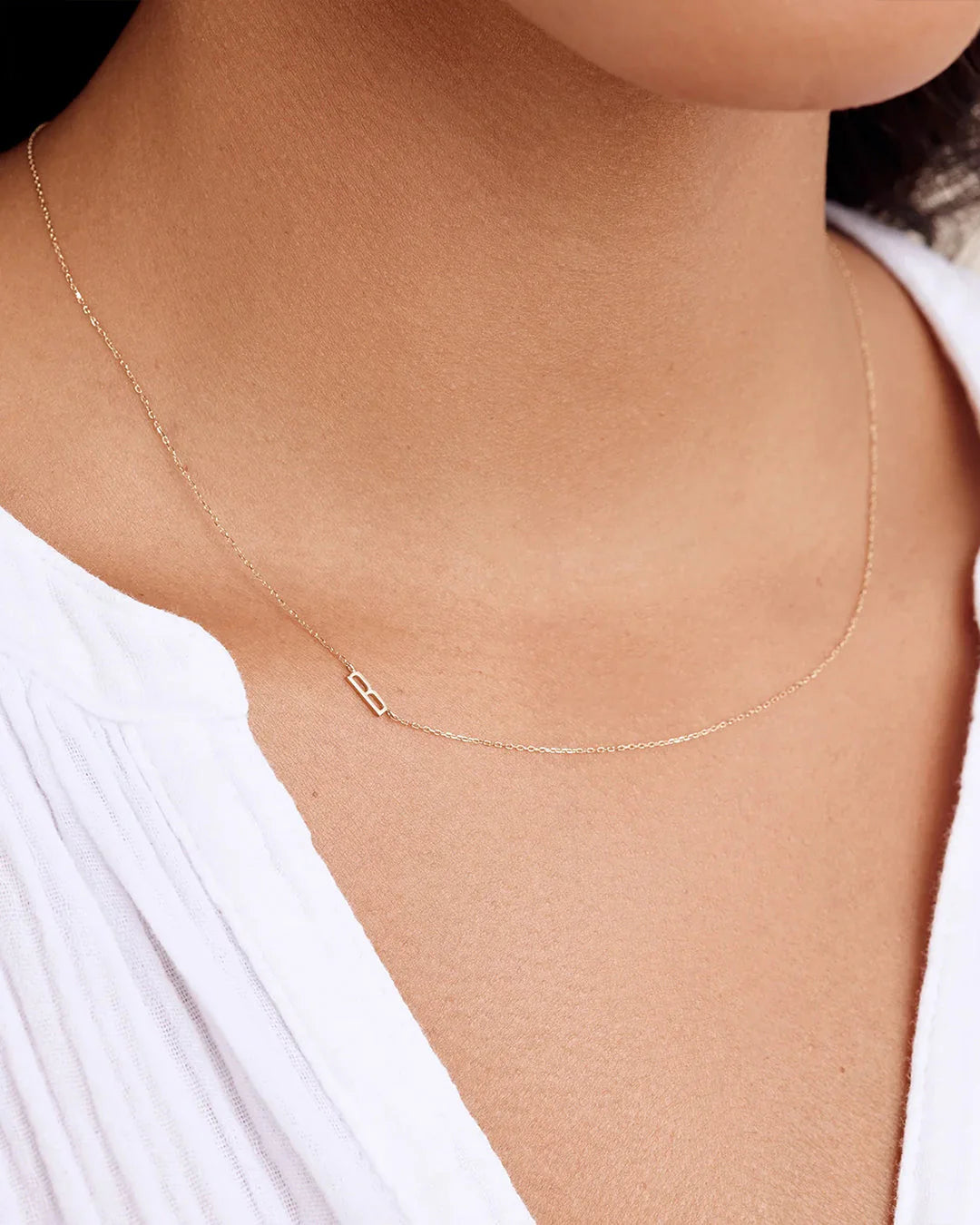 14K Gold Alphabet Necklace NikNenz™ Premium Gold & Diamonds