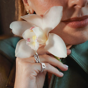 Estée Lalonde Birthstone Pinky Ring Sterling Silver