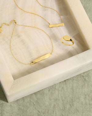 Plate Necklace (Gold) NikNenz™ Premium Gold & Diamonds