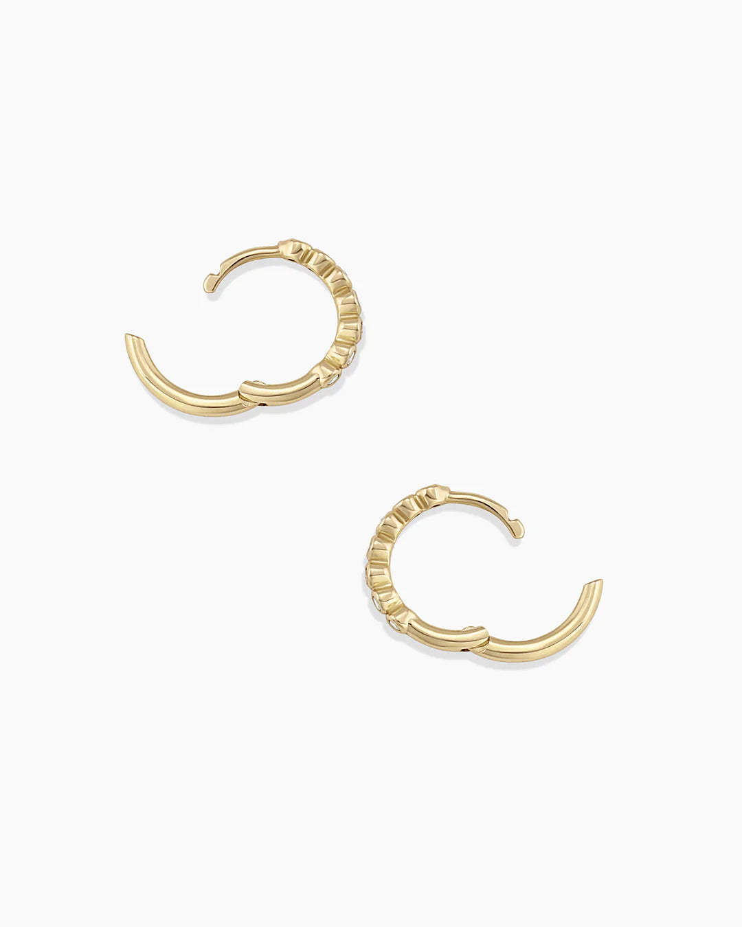 14K Classic Diamond Huggies